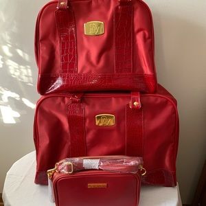 JM Crossbody Bag & 2 Clothes It All Luggage Mini Weekender